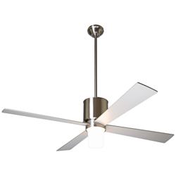 50&quot; Modern Fan Lapa Bright Nickel LED Ceiling Fan with Wall Control