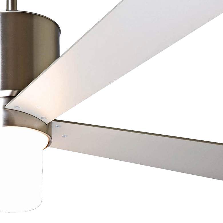Image 3 50" Modern Fan Lapa Bright Nickel LED Ceiling Fan with Wall Control more views