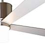 50" Modern Fan Lapa Bright Nickel LED Ceiling Fan with Wall Control