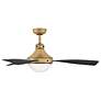 4_50" Oliver Heritage Brass Ceiling Fan w/ Matte Black Blades more views