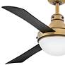 6_50" Oliver Heritage Brass Ceiling Fan w/ Matte Black Blades more views