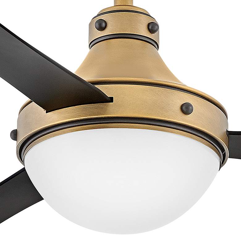 Image 7 50" Oliver Heritage Brass Ceiling Fan w/ Matte Black Blades more views
