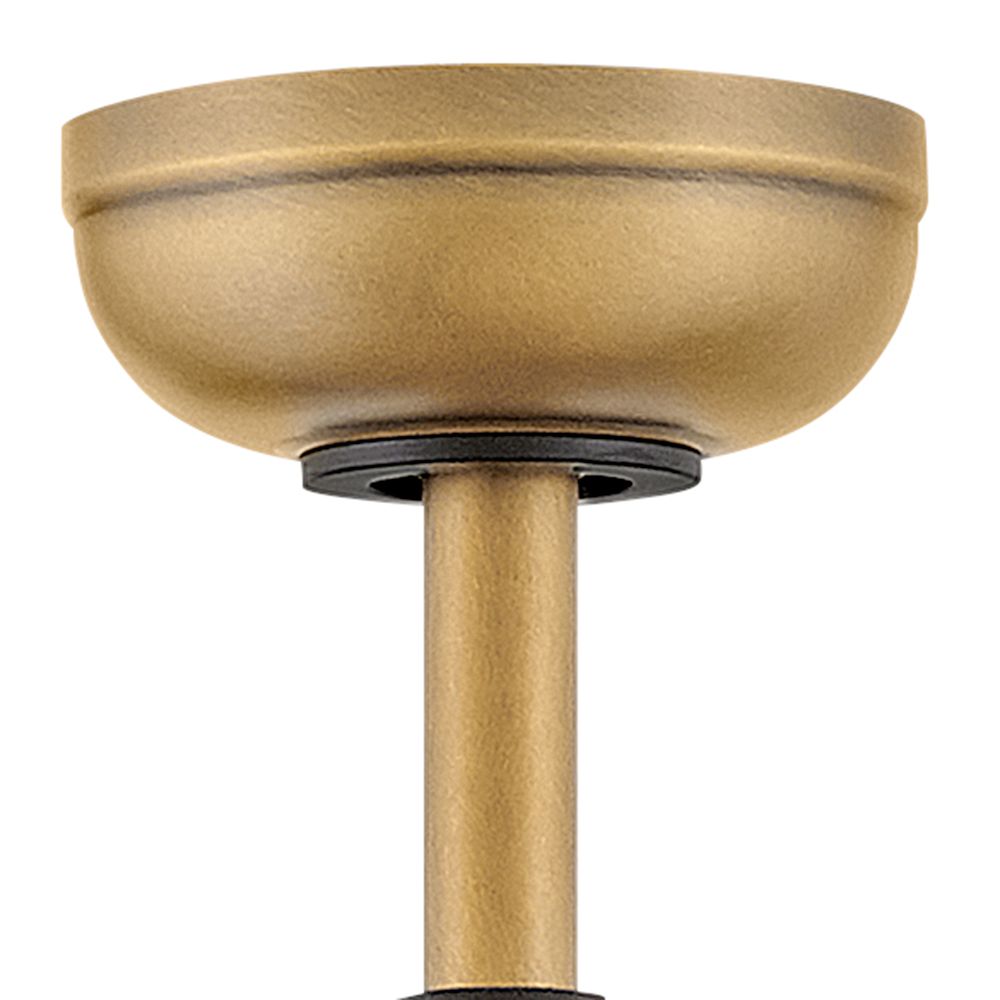 50" Oliver Heritage Brass Ceiling Fan w/ Matte Black Blades