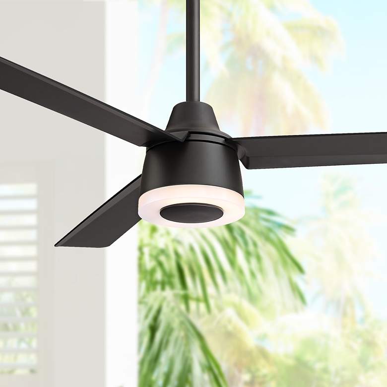 Image 1 50" Temple Hill™ Matte Black Modern LED Ceiling Fan