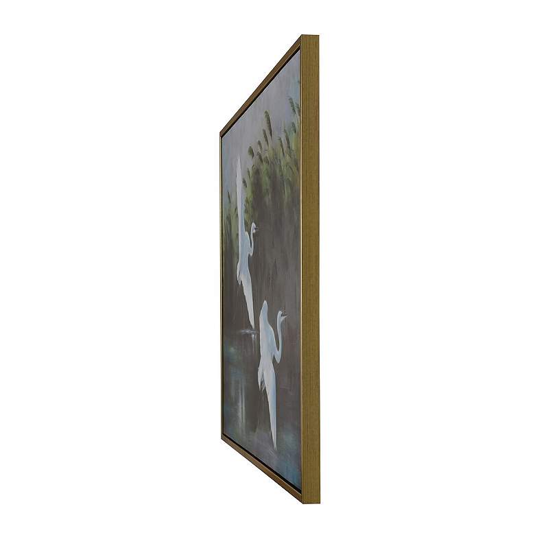 Image 3 50" x 38" Airborne Gold Frame Hand Painted Canvas Wall Art more views