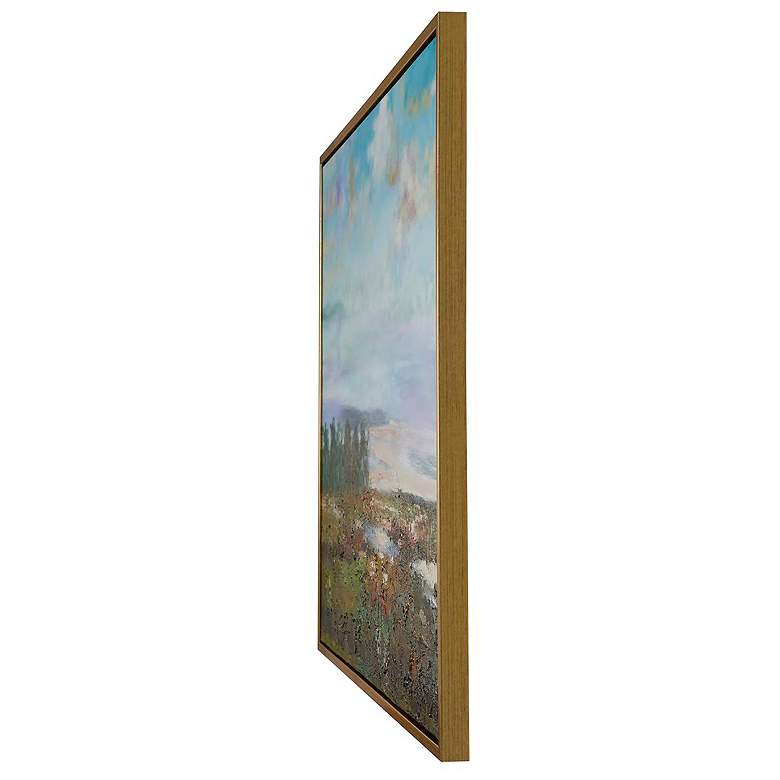 Image 3 50" x 38" Colorful View Gold Frame Hand Painted Canvas Wall Art more views