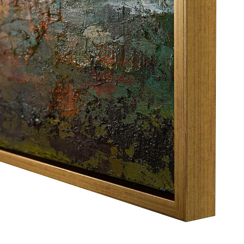 Image 6 50" x 38" Colorful View Gold Frame Hand Painted Canvas Wall Art more views