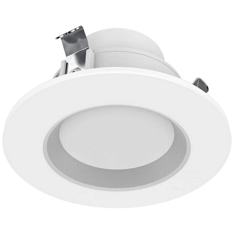 Image 1 50 Watt Equivalent 3 inch White 8W LED Remodel Recessed Trim