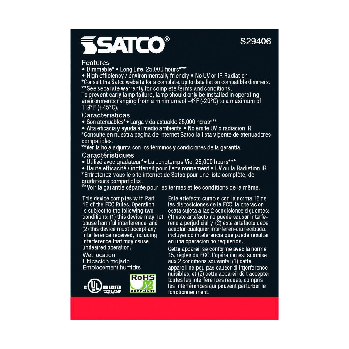 50 Watt Equivalent Satco Clear 6.5W LED Dimmable Par 30 Bulb in scene