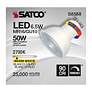 50 Watt Equivalent Satco White 6.5W 450L LED Dimmable Bi-Pin in scene