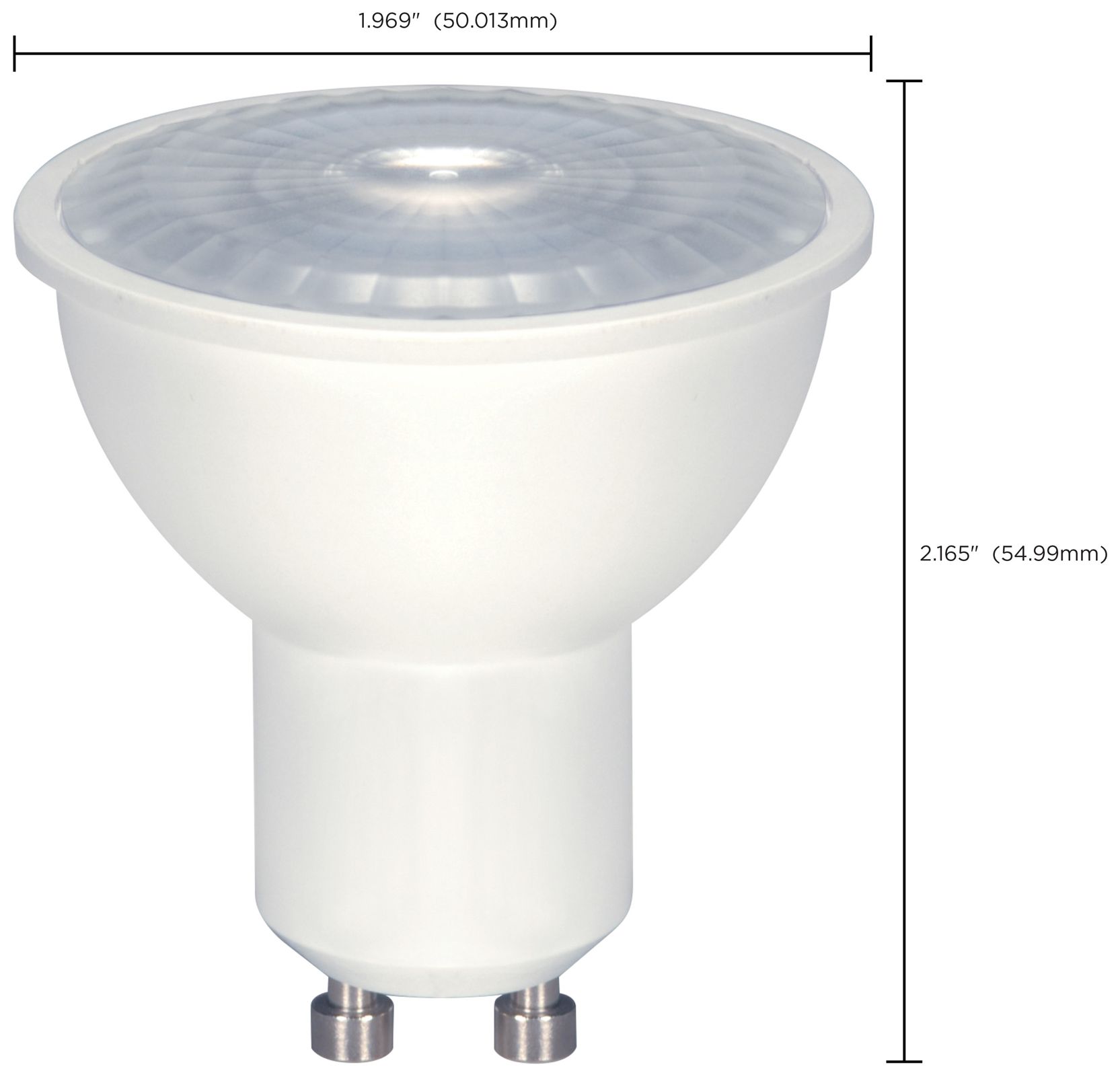 50 Watt Equivalent Satco White 6.5W 500L LED Dimmable Bi-Pin Pack of 6