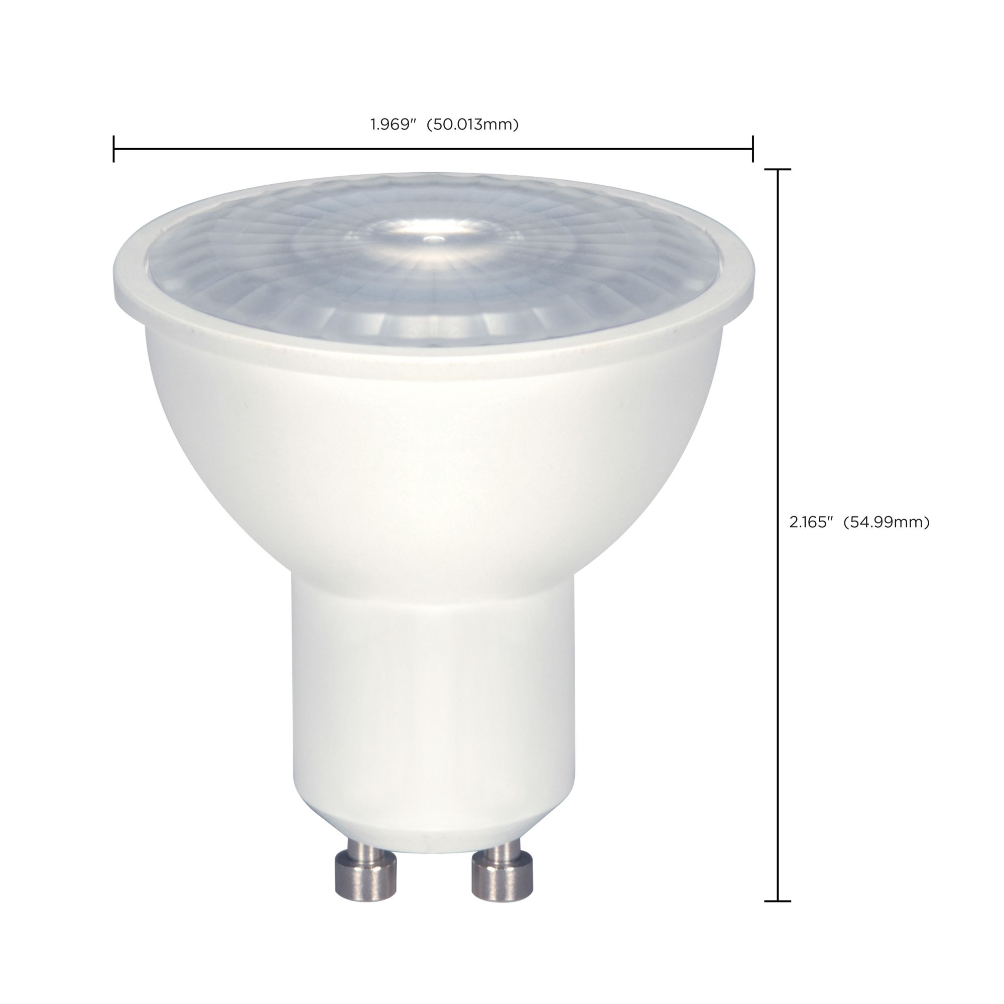 50 Watt Equivalent Satco White 6.5W 500L LED Dimmable Bi-Pin in scene