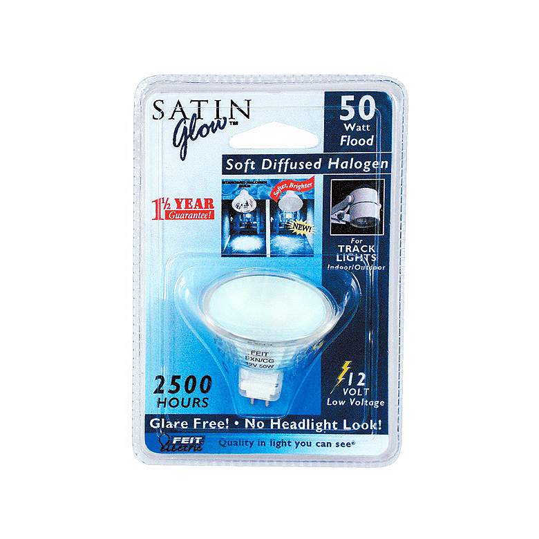 Image 1 50 Watt MR16 Soft Diffused Halogen Light Bulb