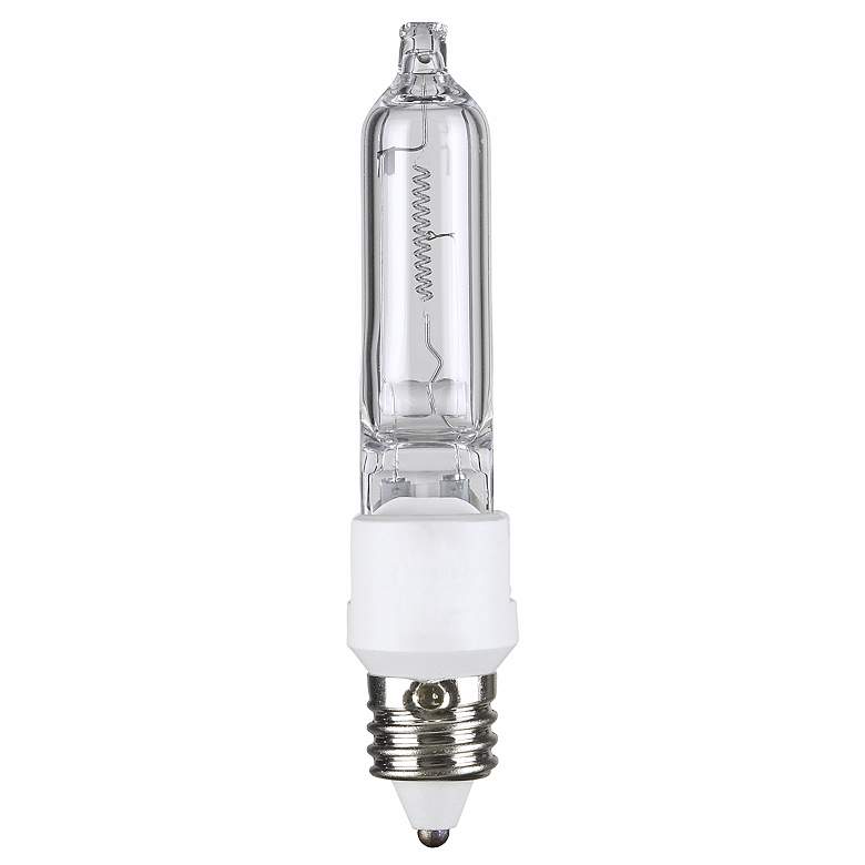 Image 1 50 Watt Screw Base Tubular Halogen Light Bulb