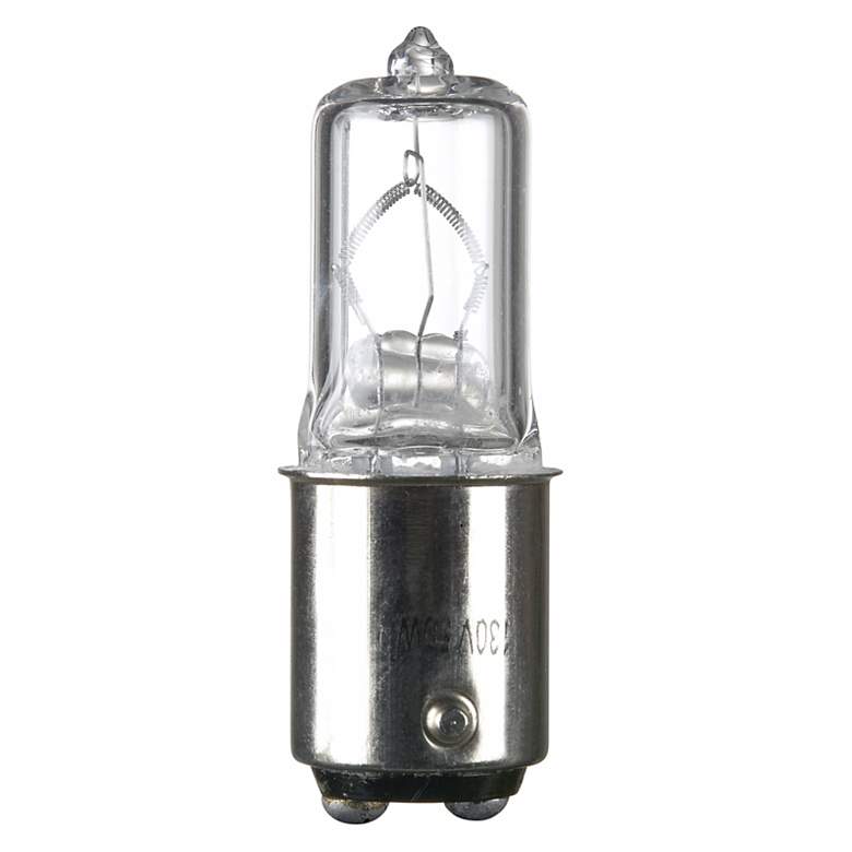 Image 1 50-Watt Short Clear Halogen Double Contact (DC) Bulb
