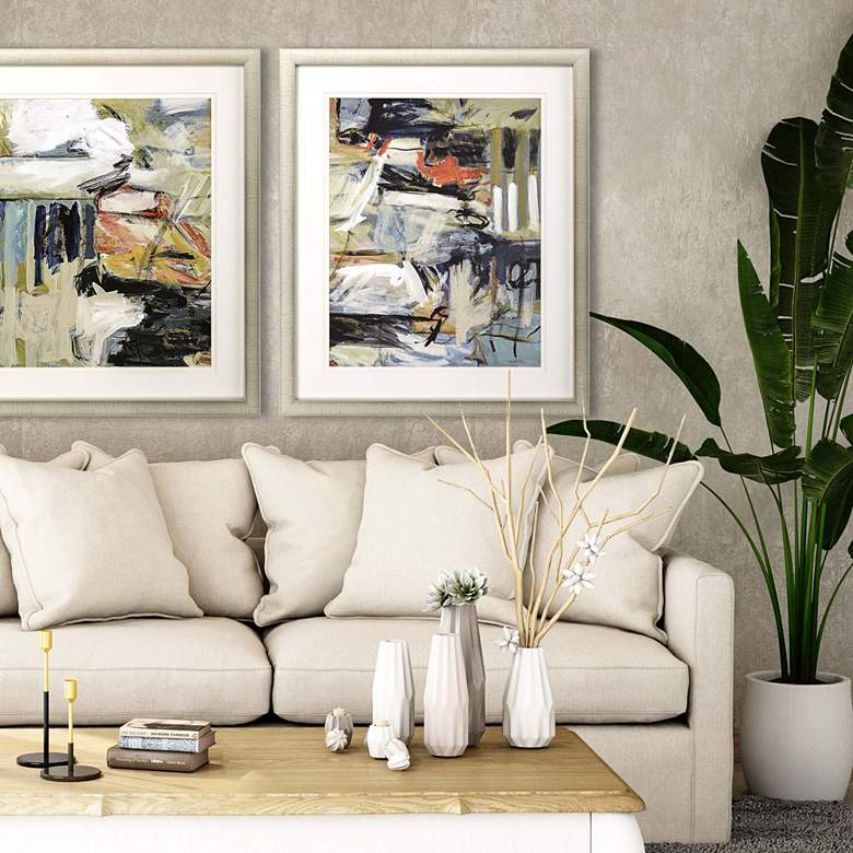 Image 1 Mainstream II 38" High Framed Exclusive Giclee Wall Art in scene