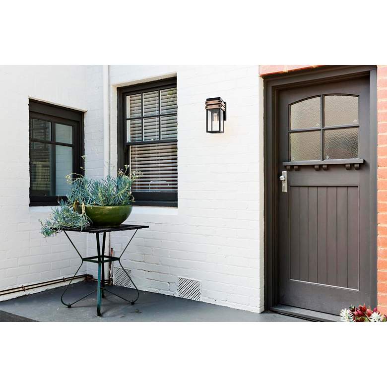 Image 1 Homestead 10 3/4" High Matte Black Outdoor Wall Light in scene