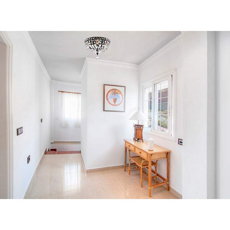 Image 1 Tranquil 12" Wide Black Ceiling Light in scene