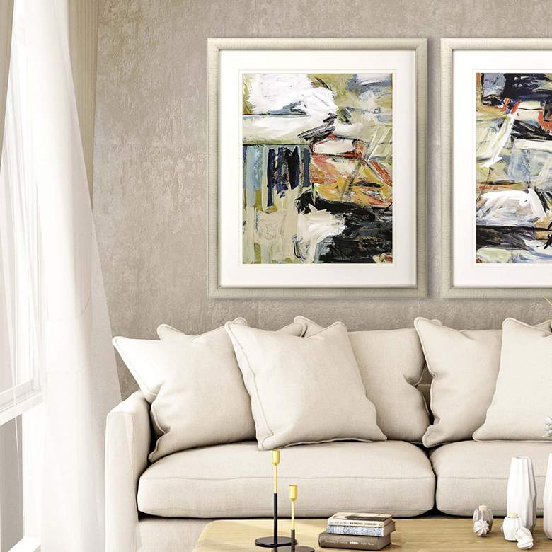 Image 1 Mainstream I 38" High Framed Exclusive Giclee Wall Art in scene