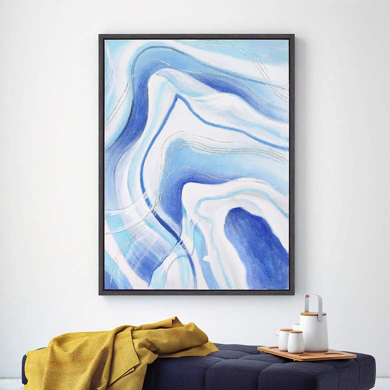 Image 1 Sky Elixer 40" High Textured Metallic Framed Canvas Wall Art in scene