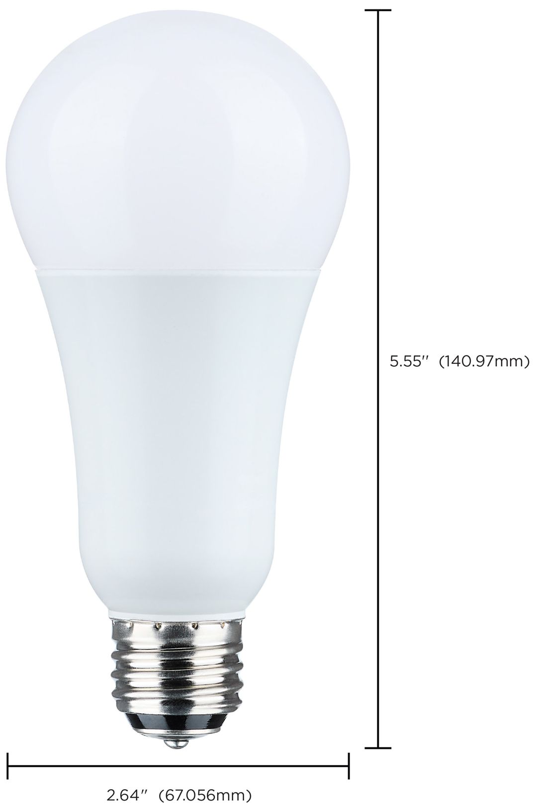 50W-100W-150W Equivalent 5W-14W-20W Standard Base 3-Way Light Bulb by Satco in scene