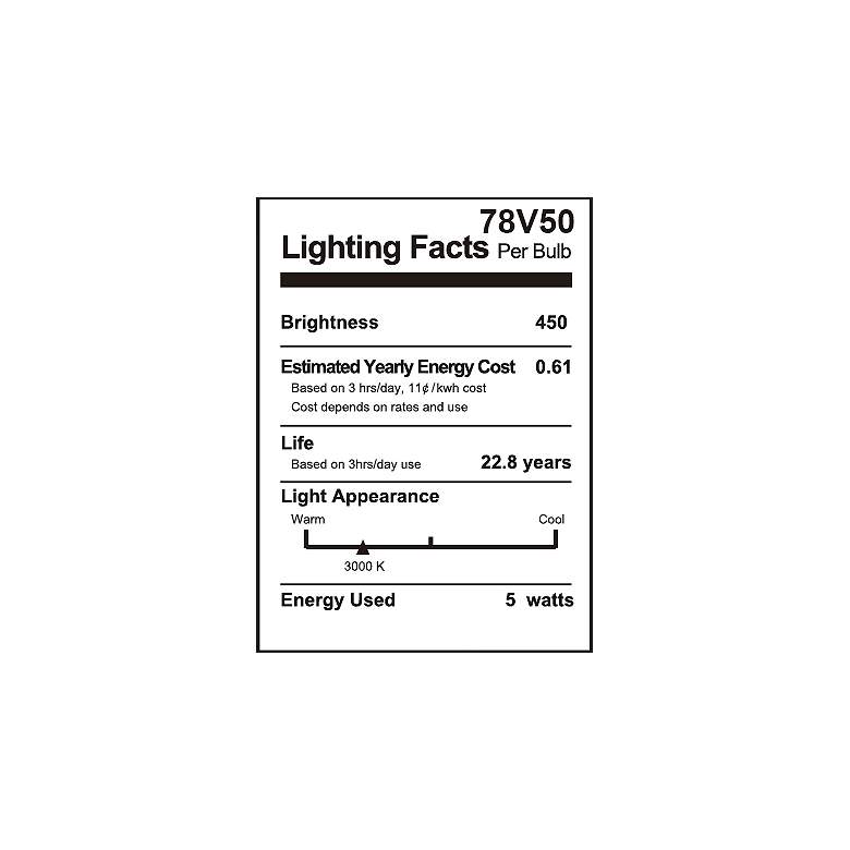 Image 2 50W Equivalent 5W 3000K LED Dimmable GU10 MR16 Light Bulb by Tesler more views