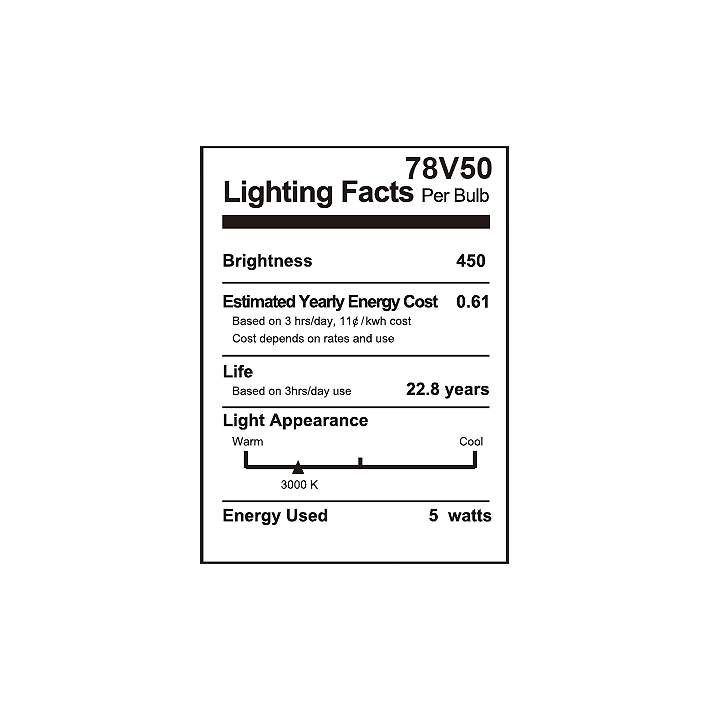 verlegen Plons Kleuterschool 50W Equivalent 5W 3000K LED Dimmable GU10 MR16 Light Bulb - #78V50 | Lamps  Plus