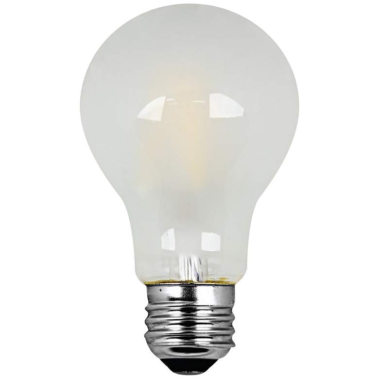 Image 1 50W Equivalent Frosted 6W Filament LED Dimmable A19 Bulb