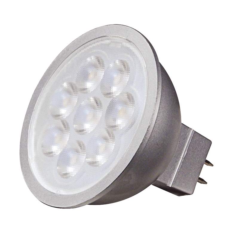 Image 1 50W Equivalent Satco Gray 6.5W 2700K 450L LED Dimmable GU5.3