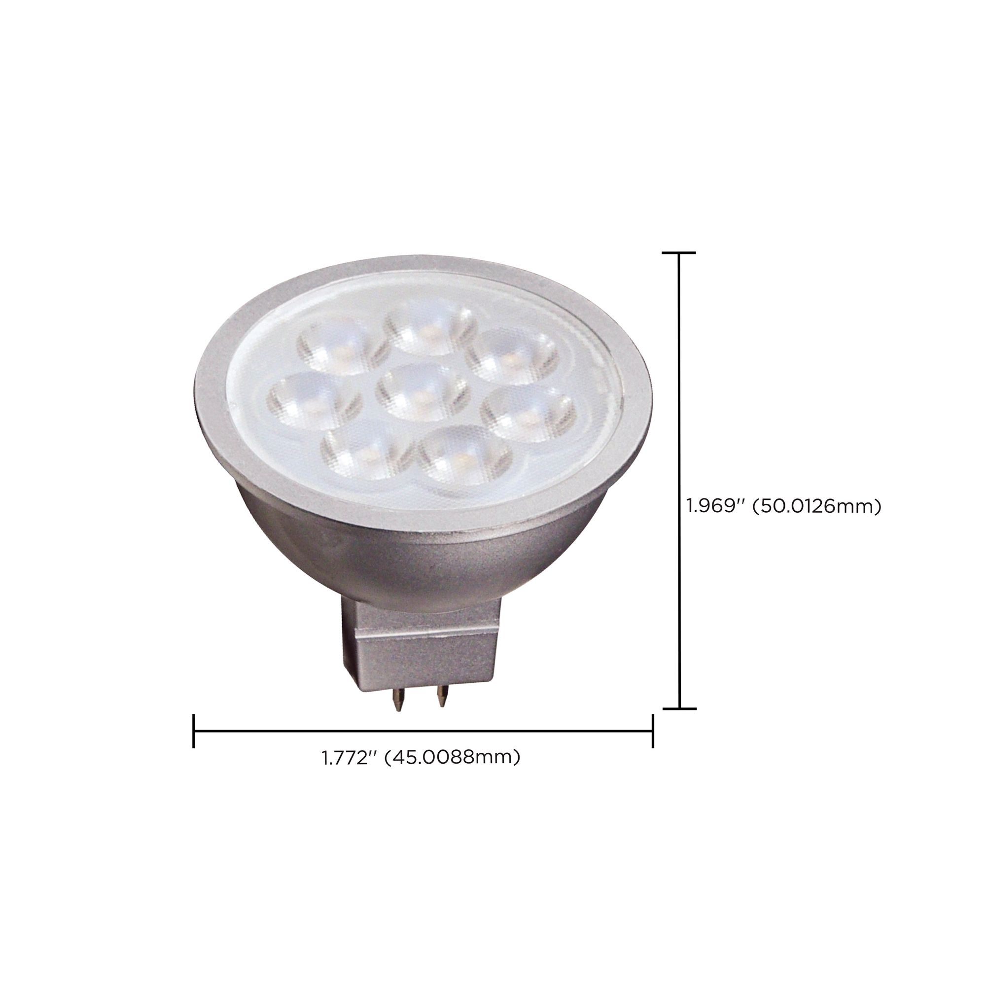 50W Equivalent Satco Gray 6.5W 2700K 450L LED Dimmable GU5.3 in scene