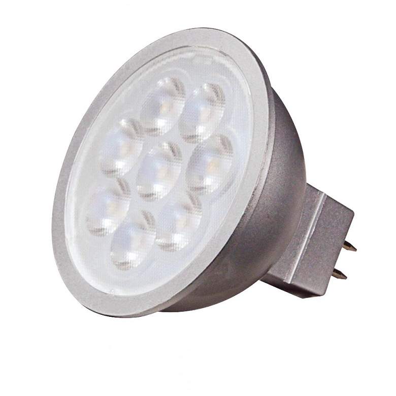 Image 1 50W Equivalent Satco Gray 6.5W LED 3000K 500L Dimmable GU5.3