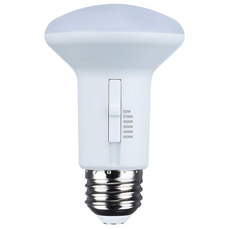 Image 1 50W Equivalent Satco White 5.8W LED Dimmable Standard Bulb