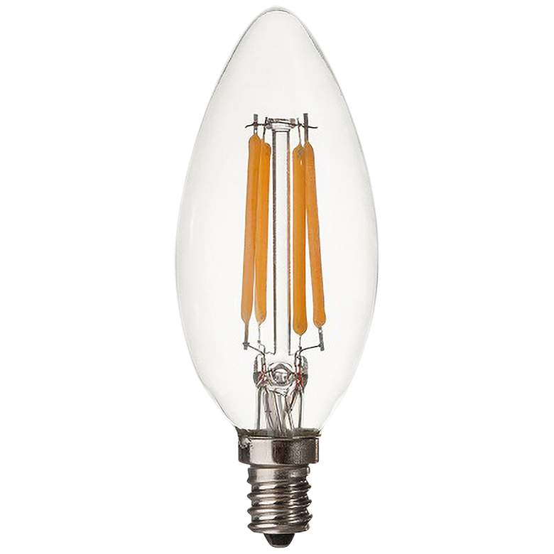 Image 1 50W Equivalent Torpedo 6W LED Dimmable Filament Candelabra