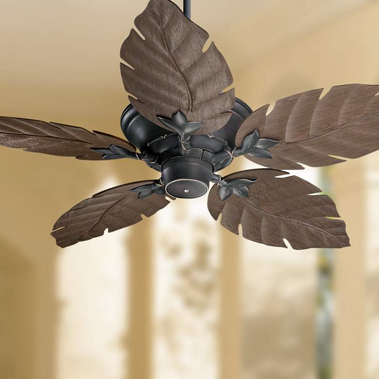 Image 1 51" Quorum Monaco Old World Wet Rated Pull Chain Ceiling Fan