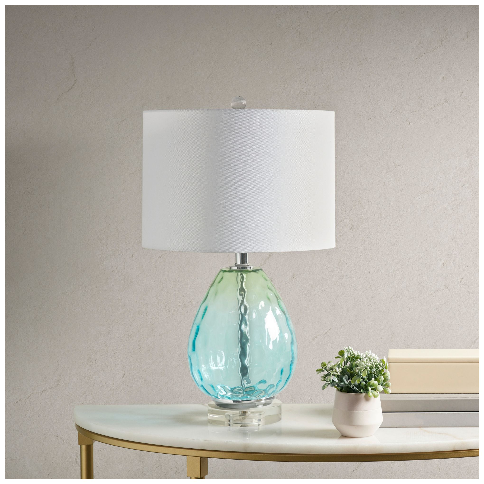 Image 3 510 Design Blue Borel Ombre Glass Table Lamp more views