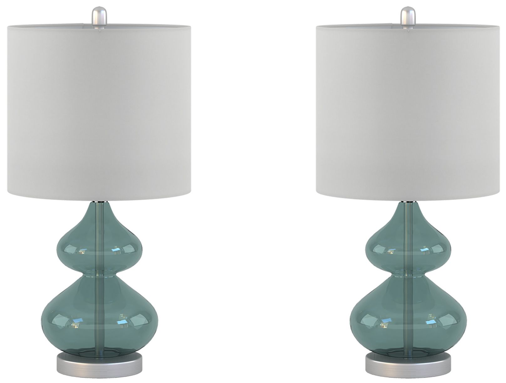 Image 6 510 Design Blue Ellipse Curved Glass Table Lamp, Set of 2 more views