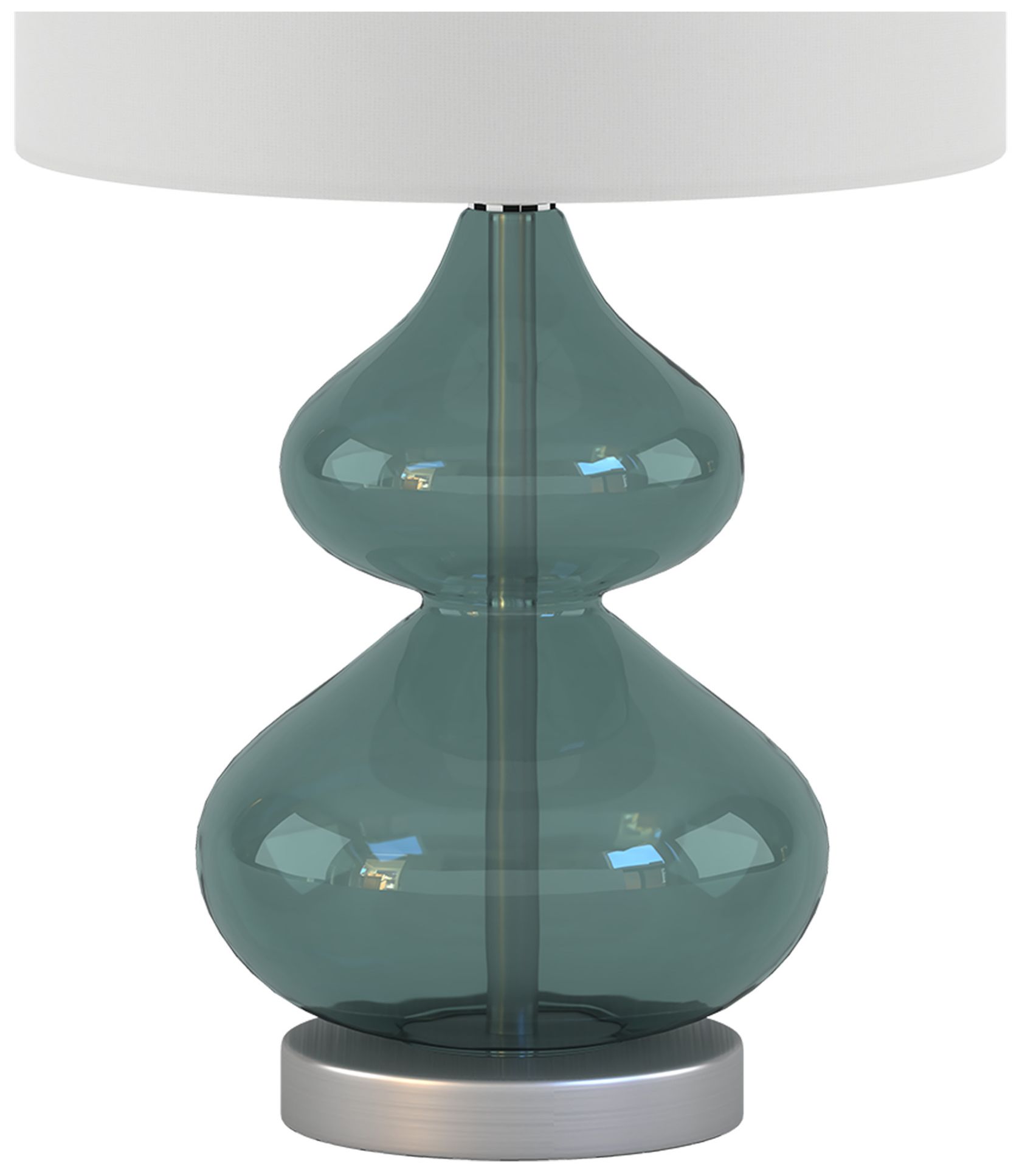 510 Design Blue Ellipse Curved Glass Table Lamp, Set of 2