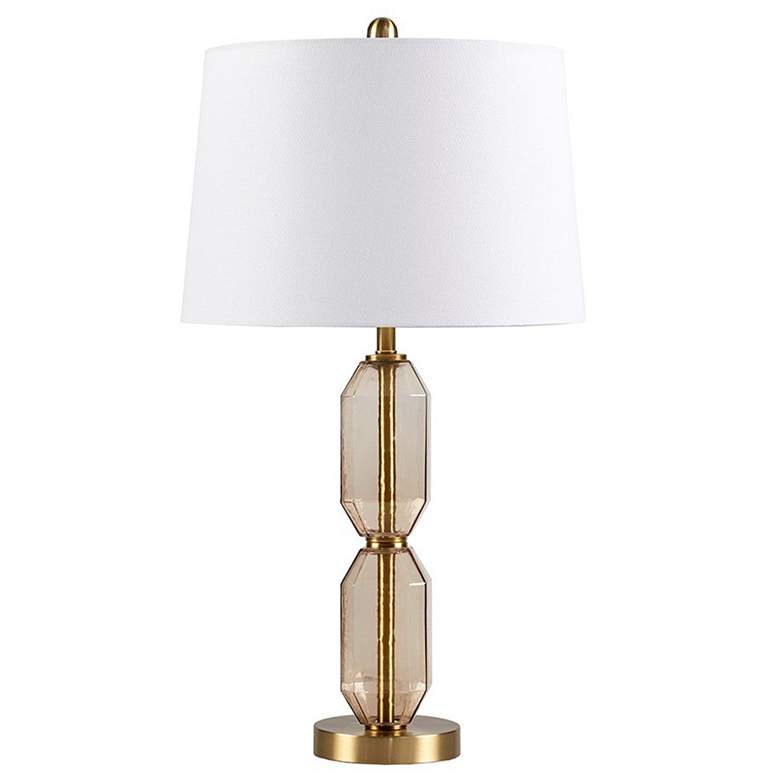 Image 1 510 Design Brown Zirconia Faceted Brown Glass Table Lamp
