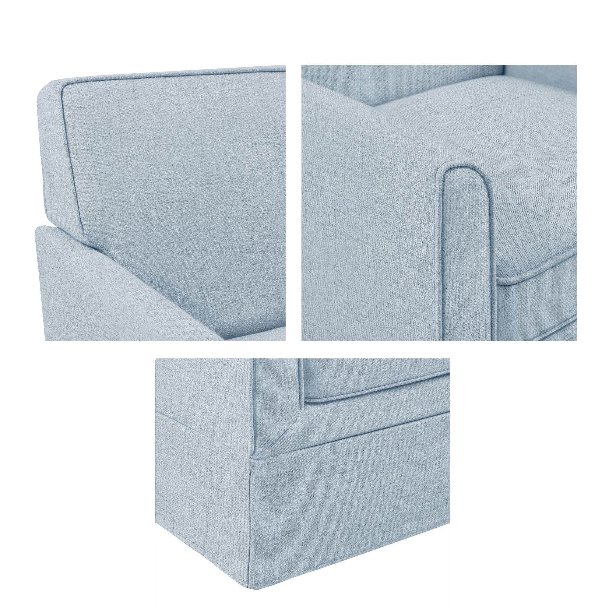 510 Design Light Blue Paula Slipcover Accent Armchair