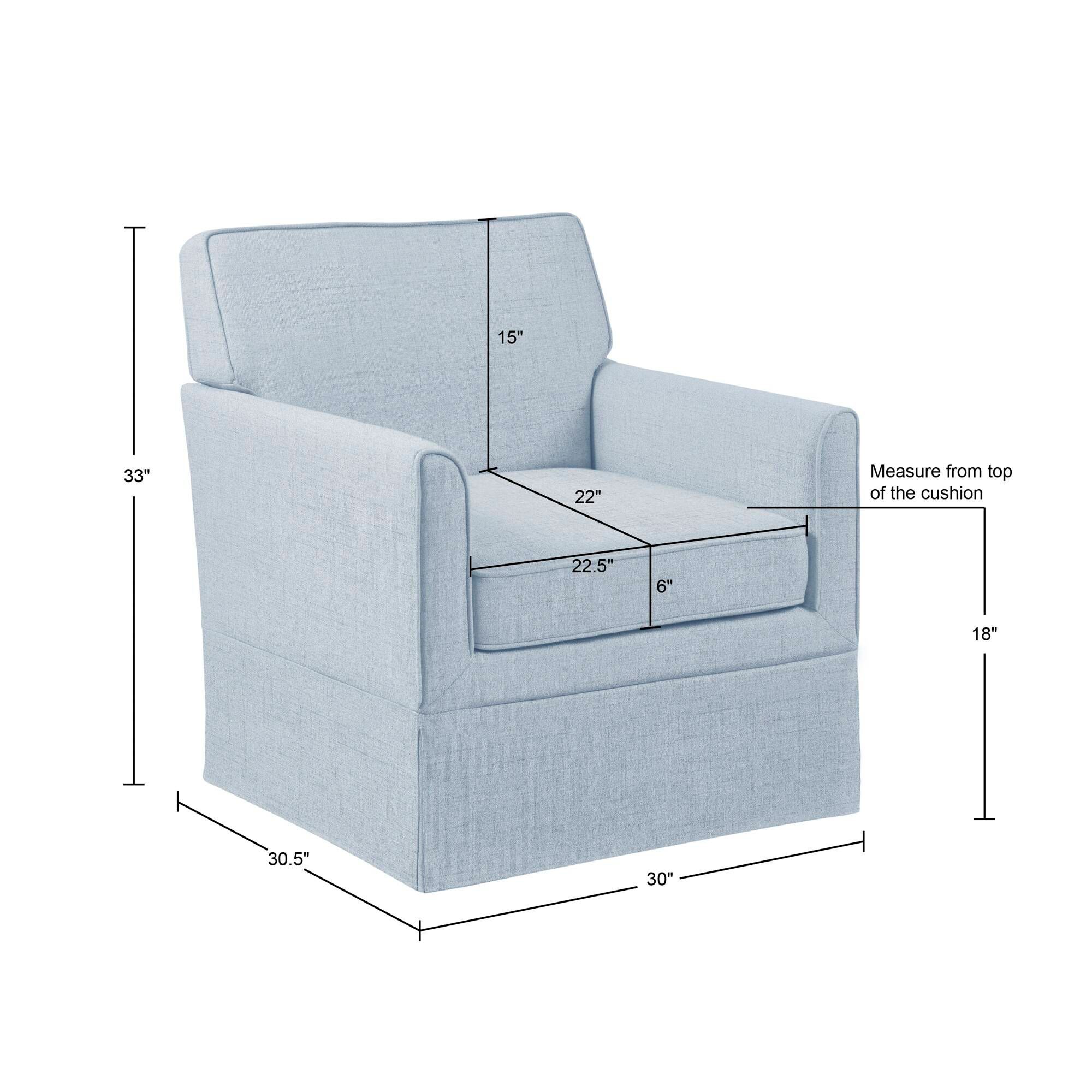 510 Design Light Blue Paula Slipcover Accent Armchair
