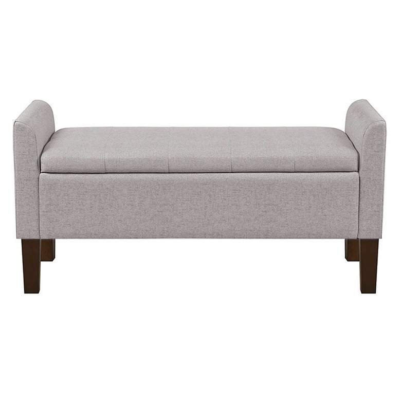 Image 1 510 Design Light Grey Blaire Flip-top Upholstered Storage Bench
