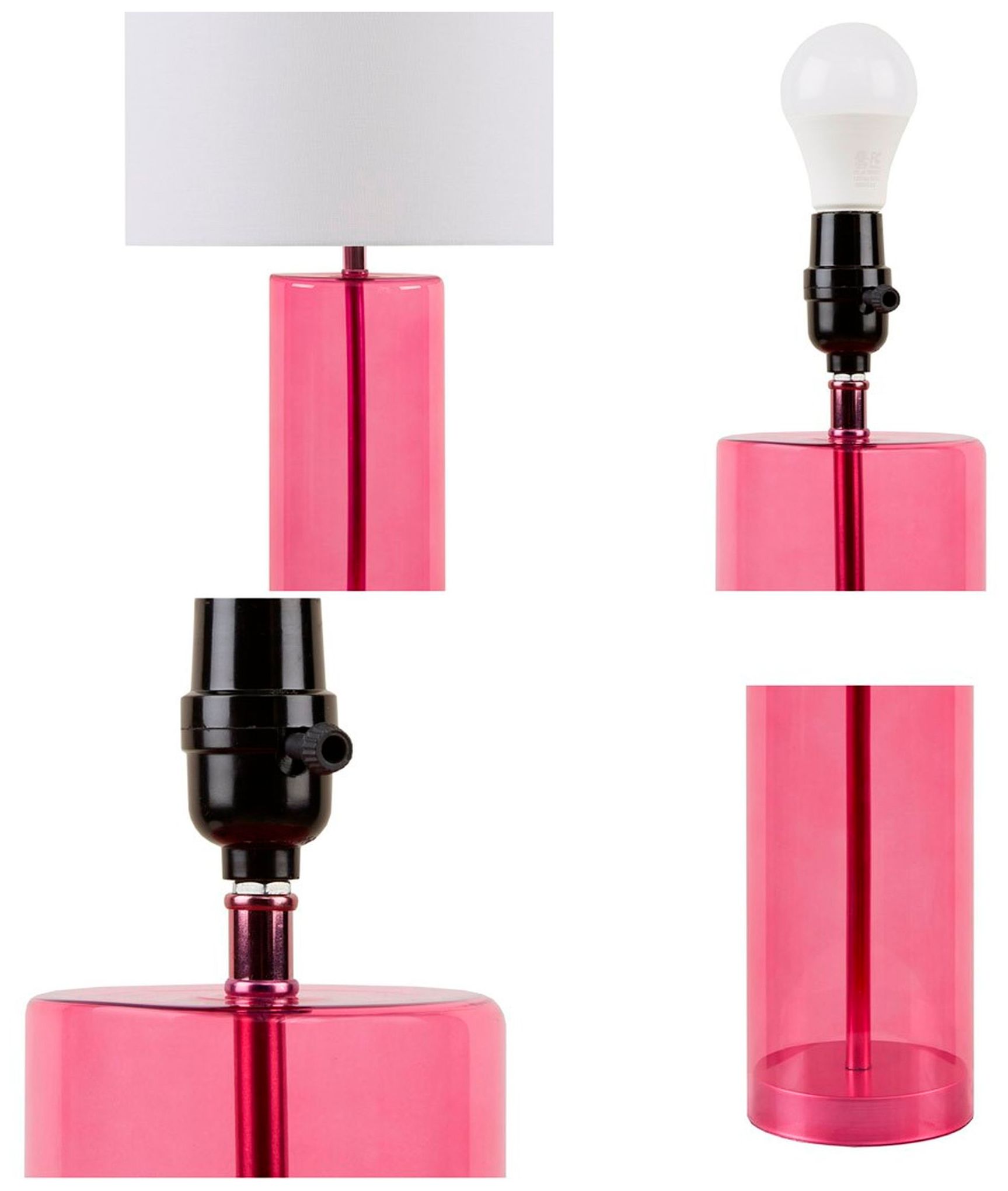 510 Design Pink Neonova Glass Table Lamp