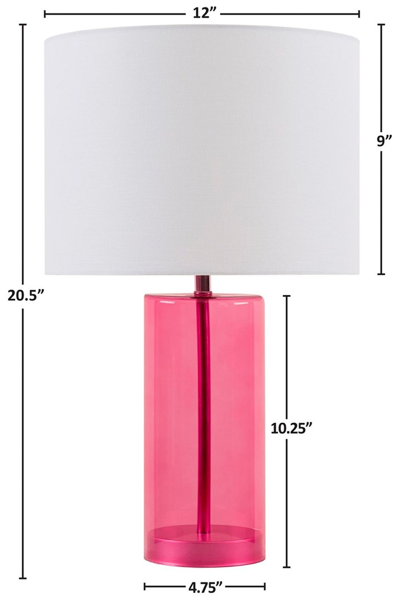 510 Design Pink Neonova Glass Table Lamp