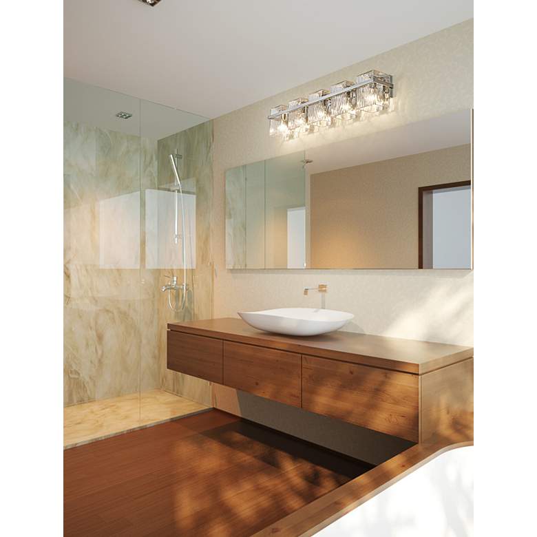 Image 1 Z-Lite Bennington 36.3 inch Wide Brushed Nickel 5-Light Vanity Bath Light in scene