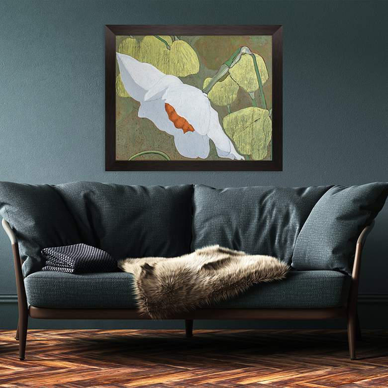 Image 1 Floral Shade 45" Wide Rectangular Giclee Framed Wall Art in scene