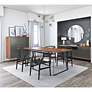 Anderson 70 3/4" Wide Walnut Black Rectangular Dining Table in scene