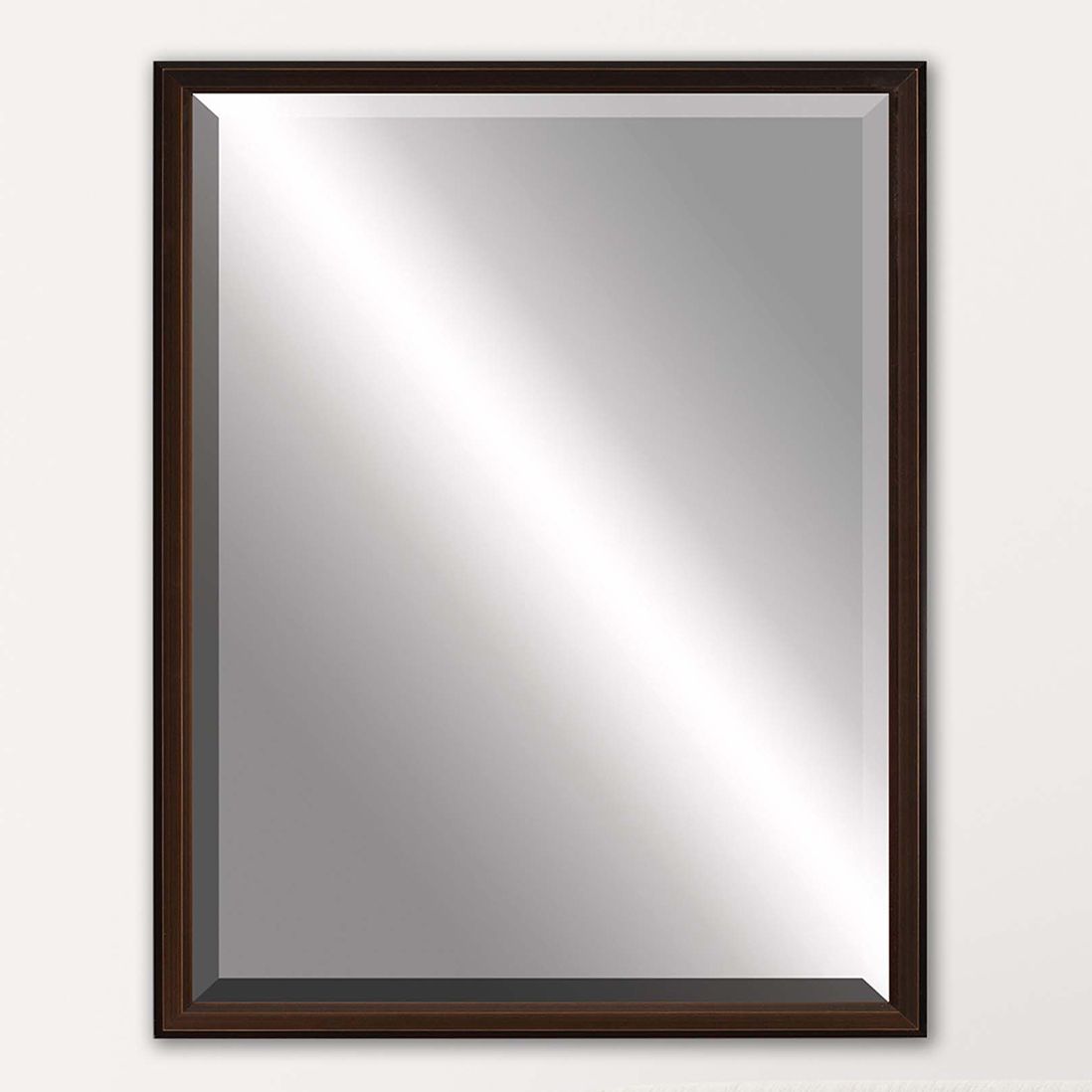 Thumbnail1 of #517 Brown Wall Mirror - 33" x 43"