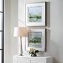 1_Uttermost Soft Sage 28" Square 2-Piece Framed Wall Art Set in scene