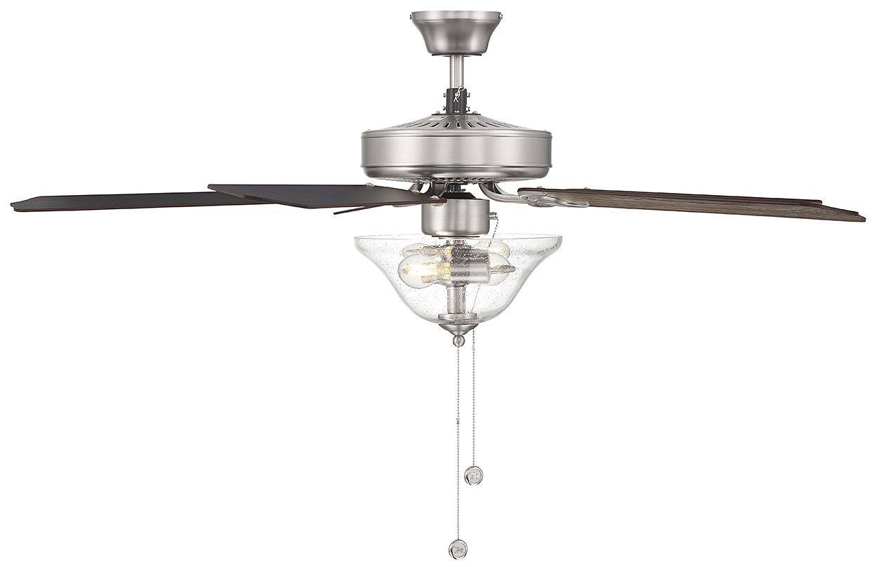 Image 3 52" 2-Light Ceiling Fan in Brushed Nickel more views