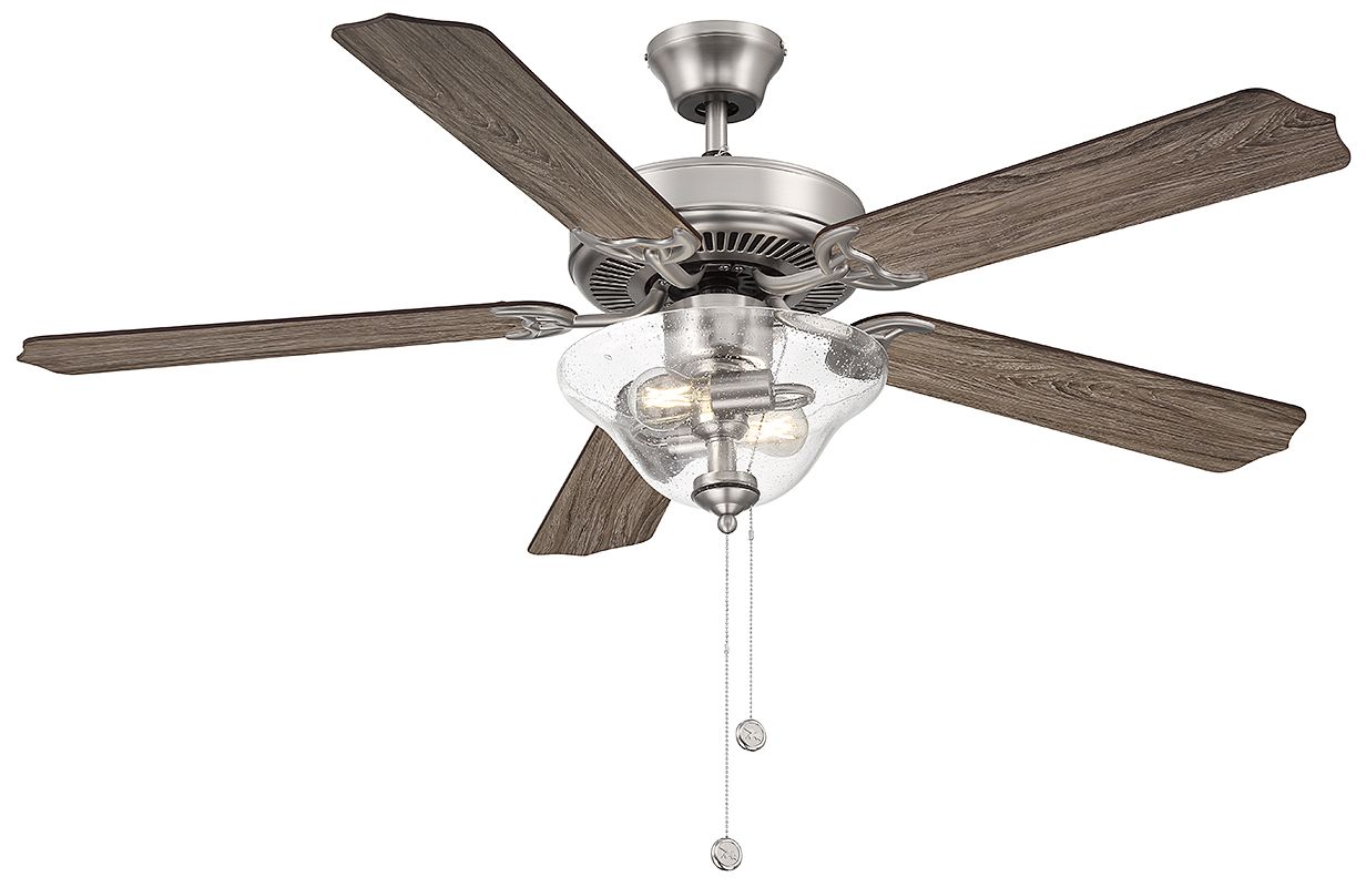Image 4 52" 2-Light Ceiling Fan in Brushed Nickel more views